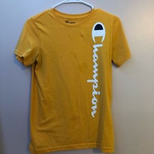 Yellow “Champion” tee shirt